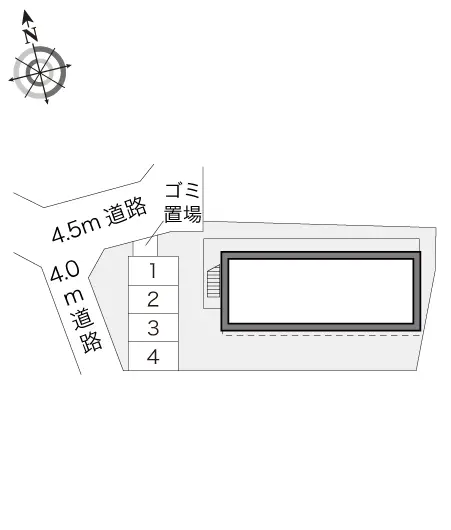 ★手数料０円★厚木市下荻野　月極駐車場（LP）